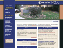 Tablet Screenshot of dominionhoa.net